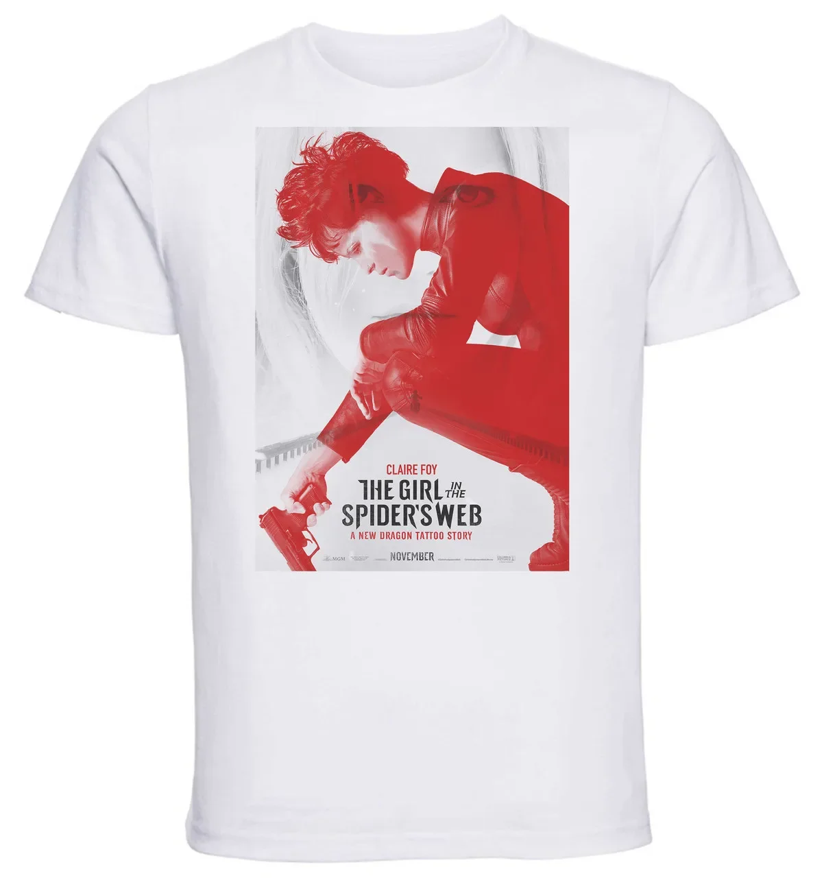 T-shirt Unisex - White - The Girl In The Spider's Web Playbill