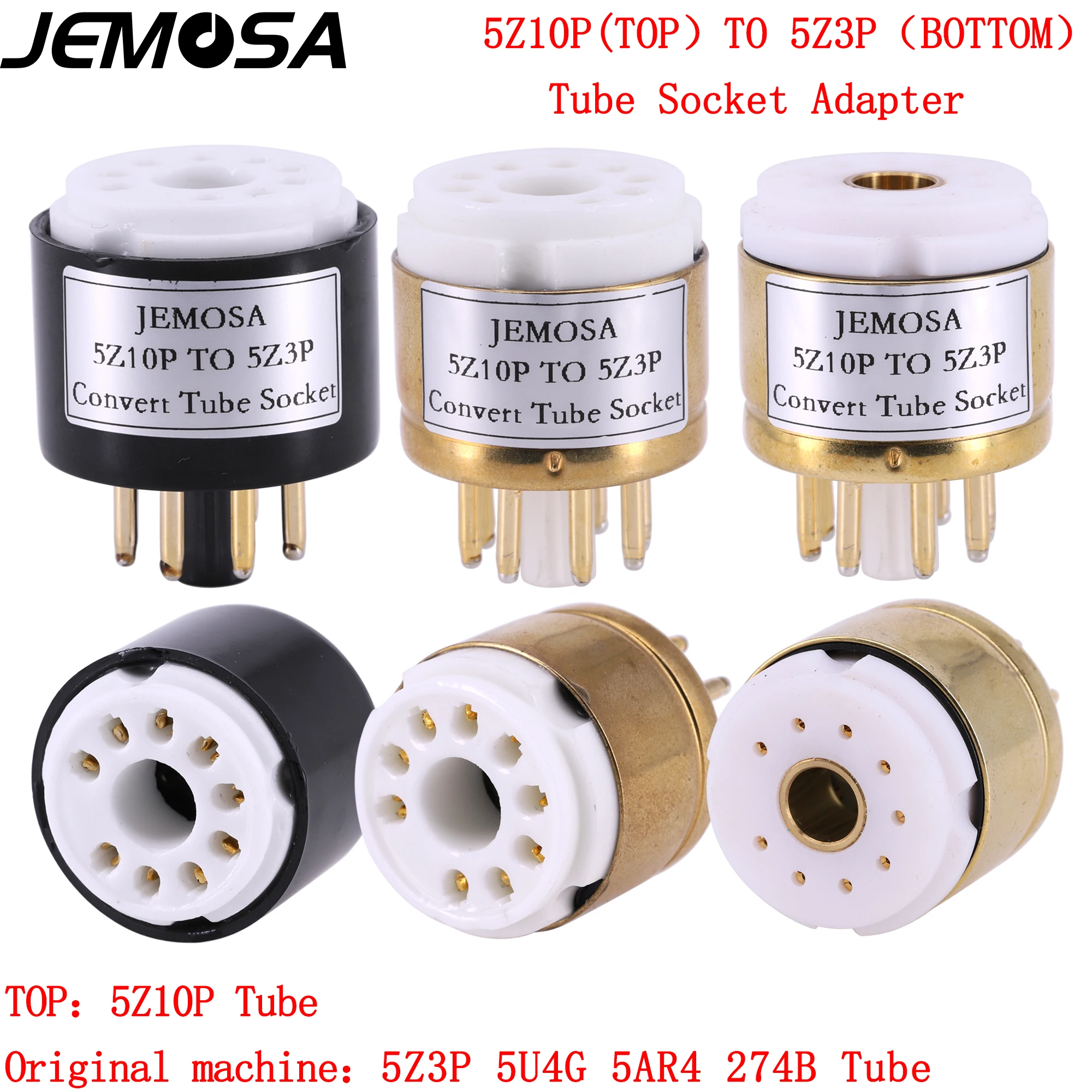 1PC 9PIN Vacuum Tube Socket5Z10P TO 5Z3P 5U4G 5AR4 274B DIY HIFI Audio Vacuum Tube Amplifier Convert Socket Adapter