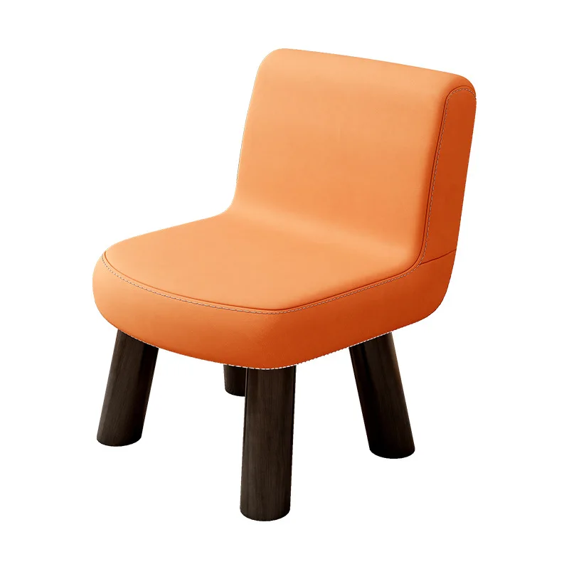 Home Sofa Small Stool with Backrest Living Room Coffee Table Low Chair Furniture Compact Seating