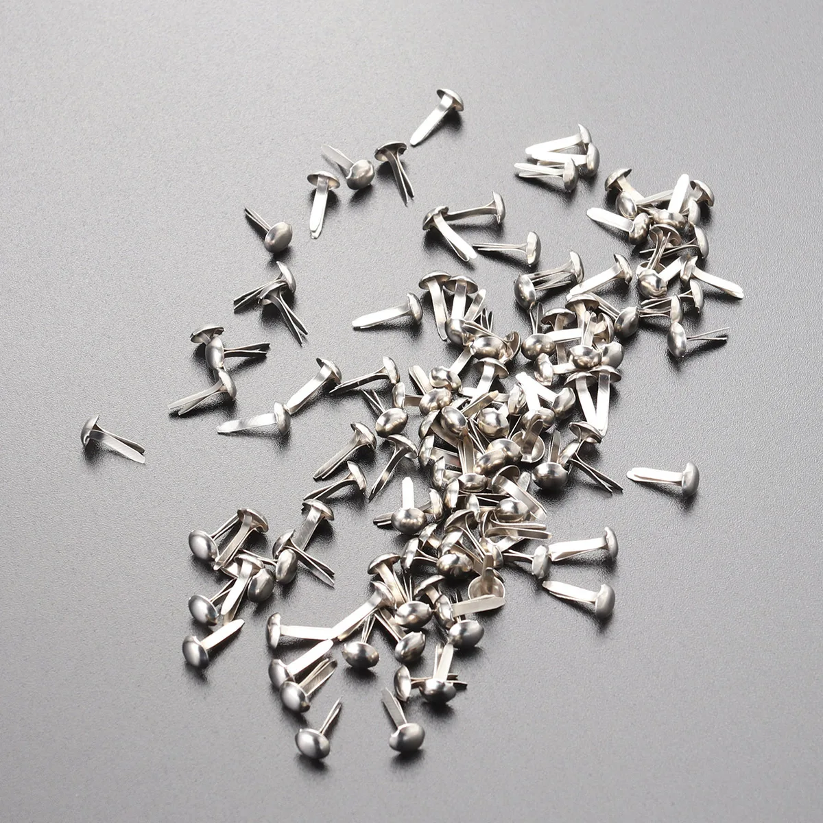 

100Pcs Small Metal Brads Assorted Pastel Shades 5.5x11mm Rustic Finish Brads for Crafting Scrapbooking and Home Decoration