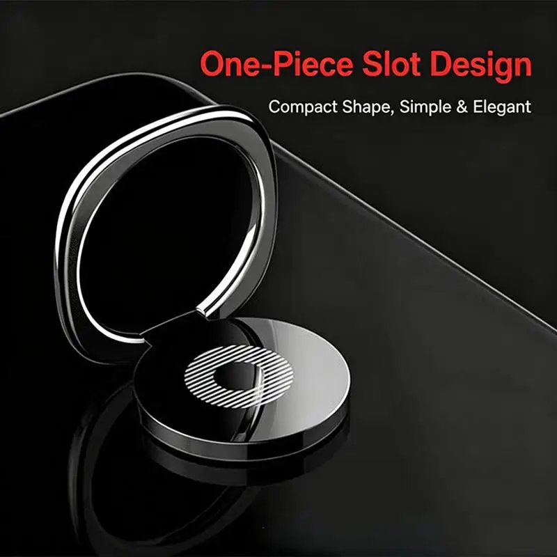 Metal Phone Ring Holder 2Pcs 360° Rotatable Strong Sticky Adhesive Finger Grip for Mobile Phone Desk Bracket Use - view 3
