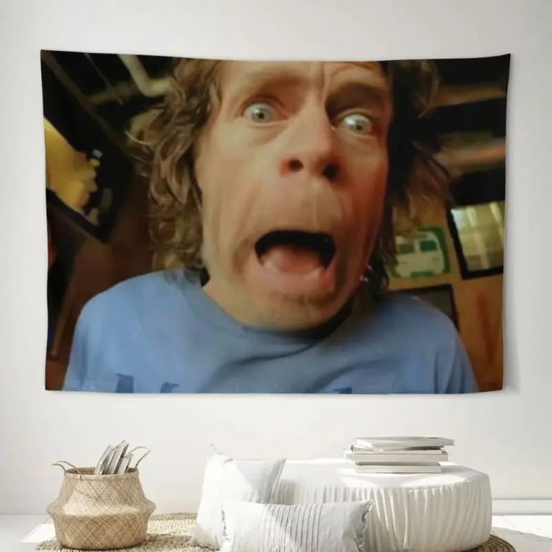 VIKAMA Funny Shocked Man Meme Tapestry Viral Internet Wall Hanging Bedroom Dorm Apartment Decor