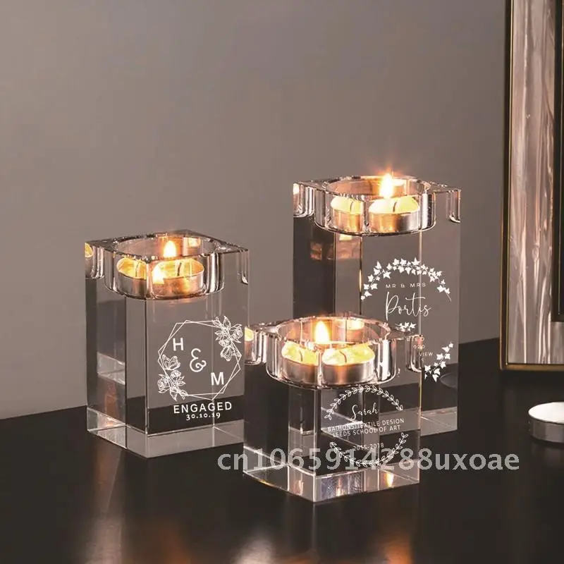 

Transparent Glass Candle Holder Party Decoration Candle Holder Personalized Glass Candle Holder