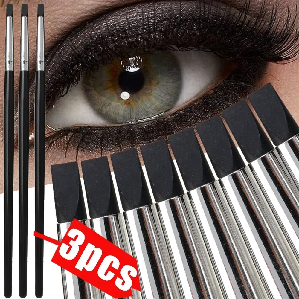 Silicone Eyeliner Brush Blade Multi-purpose Eyebrow Lipstick Brushes Easy To Use Nail Painting Pen Eyes Shaping Modeling Tools