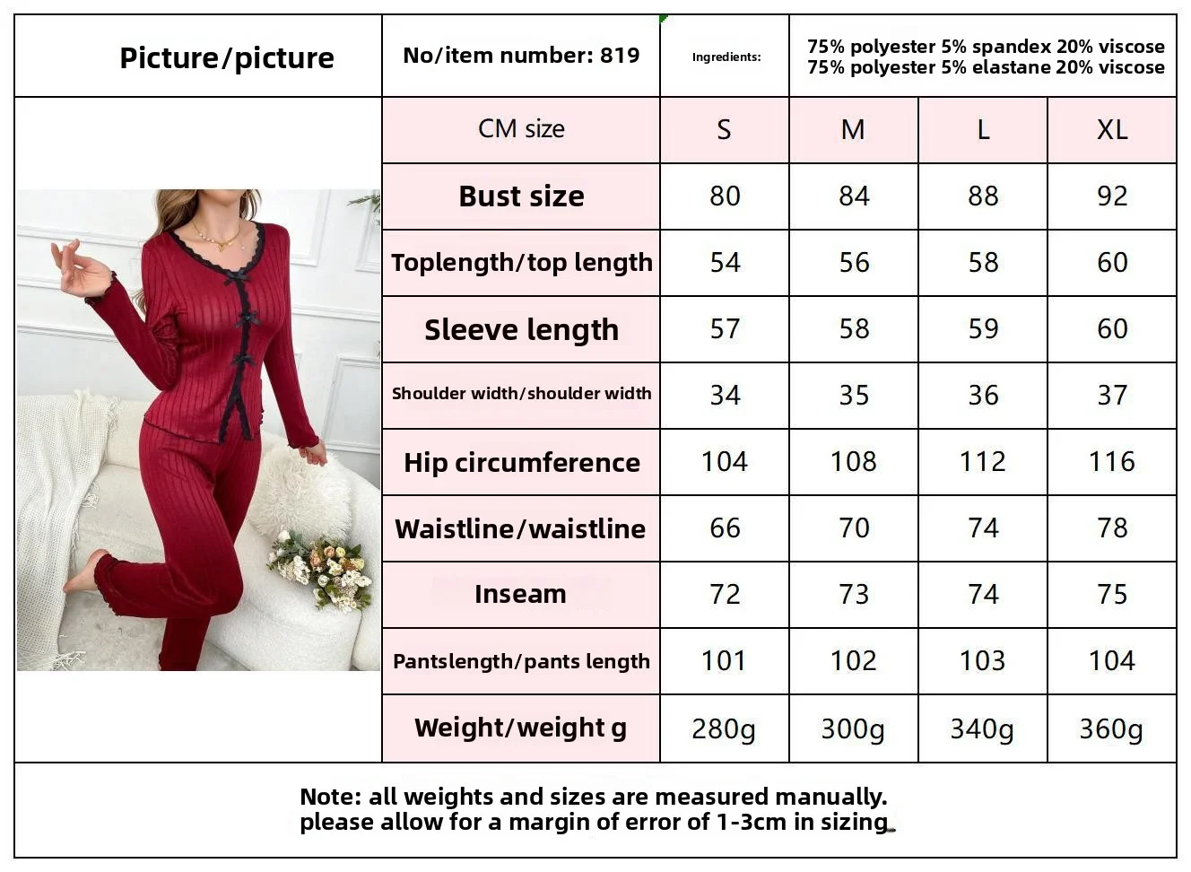Warme Winter Nachtwäsche Pyjamas Ensembles Pyjama Femme Ensemble Hosen Sets Langarm Pyjamas für Wärme Nachtwäsche Frau frauen – Detail 7