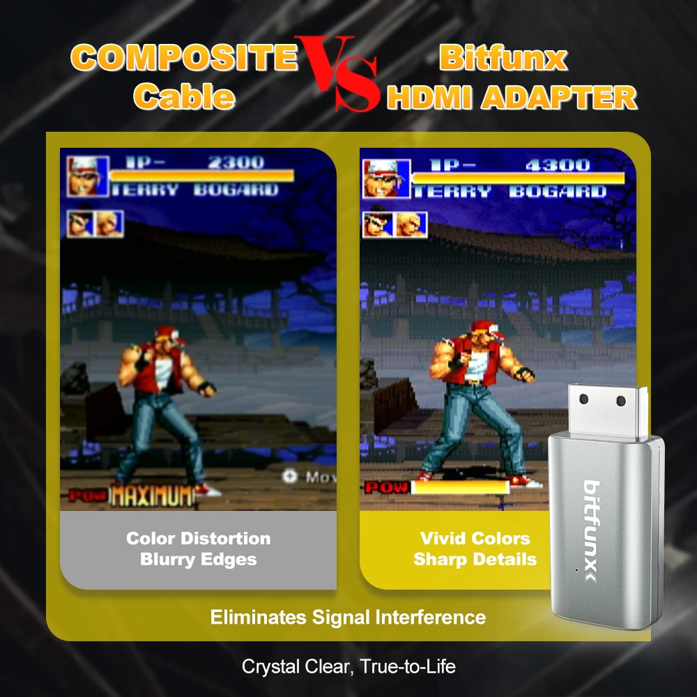 Bitfunx MINI DC HDMI Adapter VGA to HDMI Video Audio HDTV Converter For DreamCast Console All Version