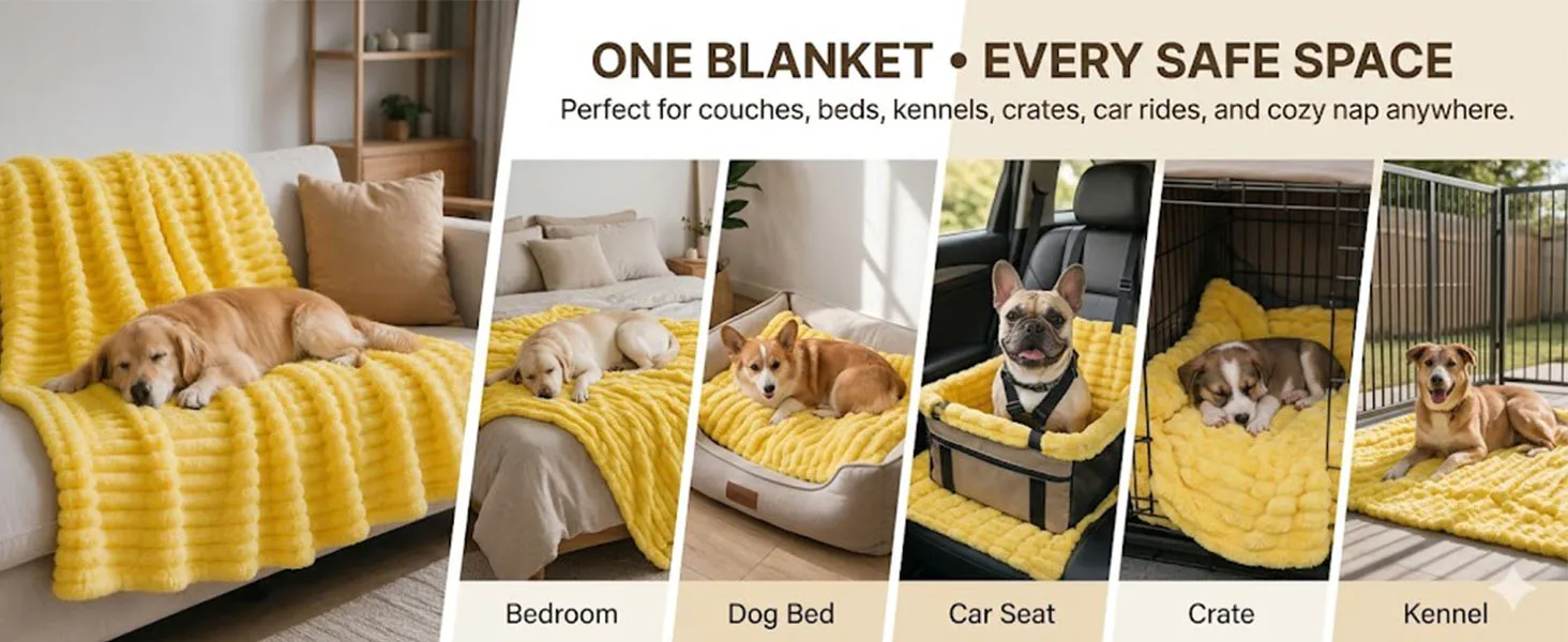 Perfect for couches, beds, crates, kennels, car rides, and cozy naps anywhere