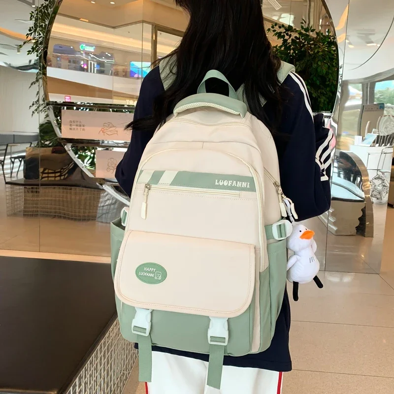 Kawaii Women College Backpack Large Capacity Student School Bag For Teenage Girl Boy Travel Female Casual Backback Lady Book Bag