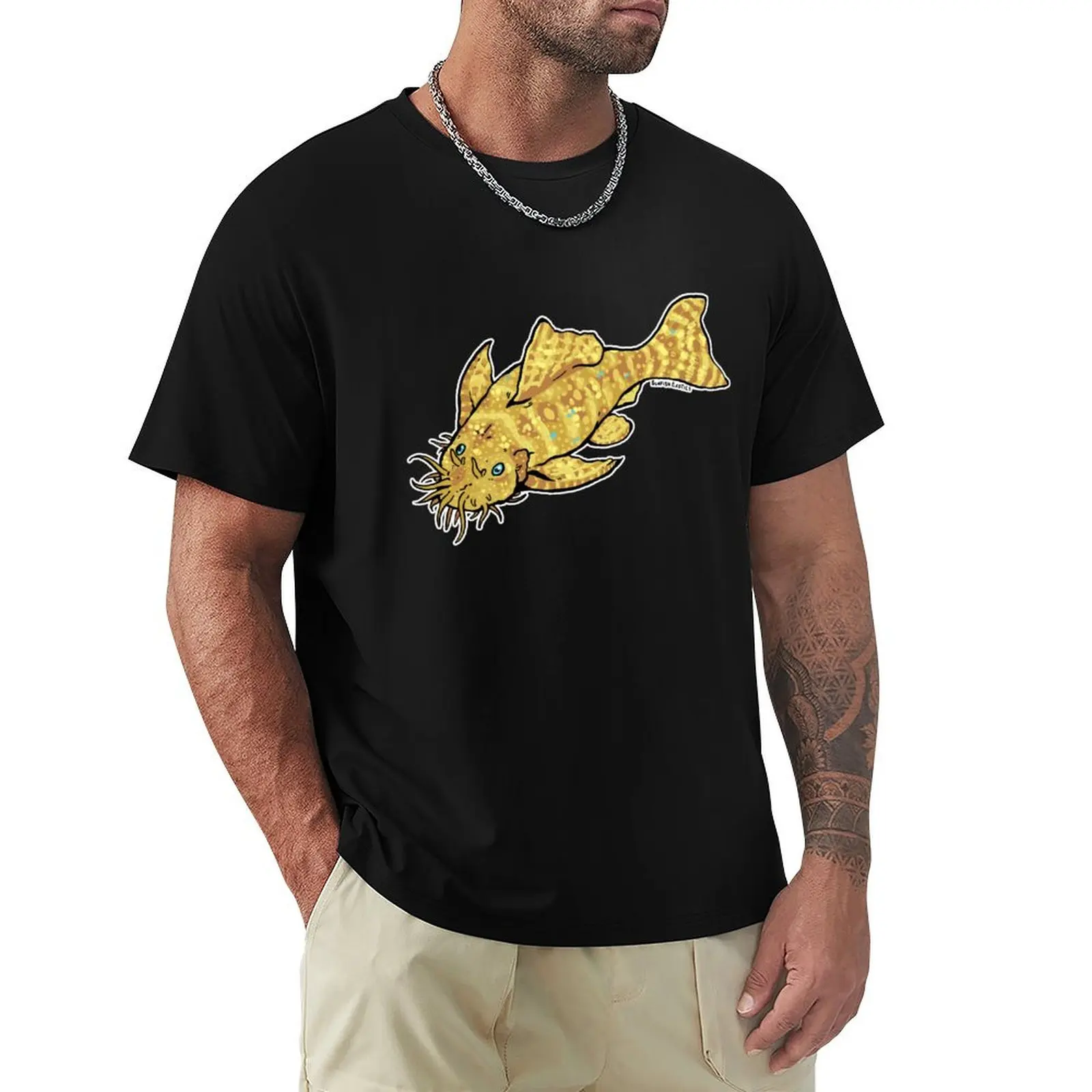 Bristlenose Pleco - Lemon T-Shirt Gym Wear Breathable Short Sleeve Tee