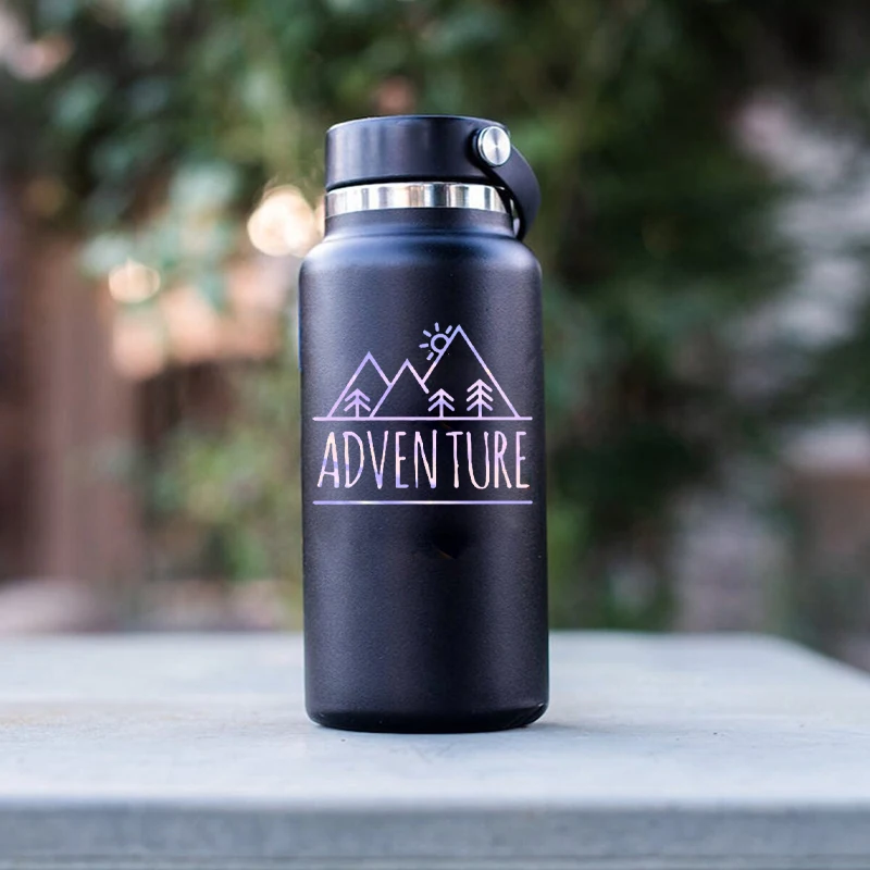 Adventure Quote Laptop Decals Decoration Mobile Phone Sticker , Mountain Camping Vinyl Sticker Outdoorsy Car Window Decor