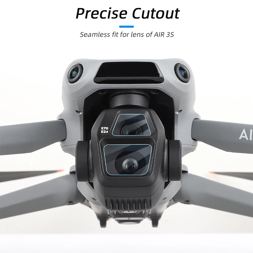 Objektivschutz für DJI Air 3S Drohne Kameraschutz Ultra-HD gehärtetes Glas Anti-Kratz-Objektiv Schutzfolie Zubehör