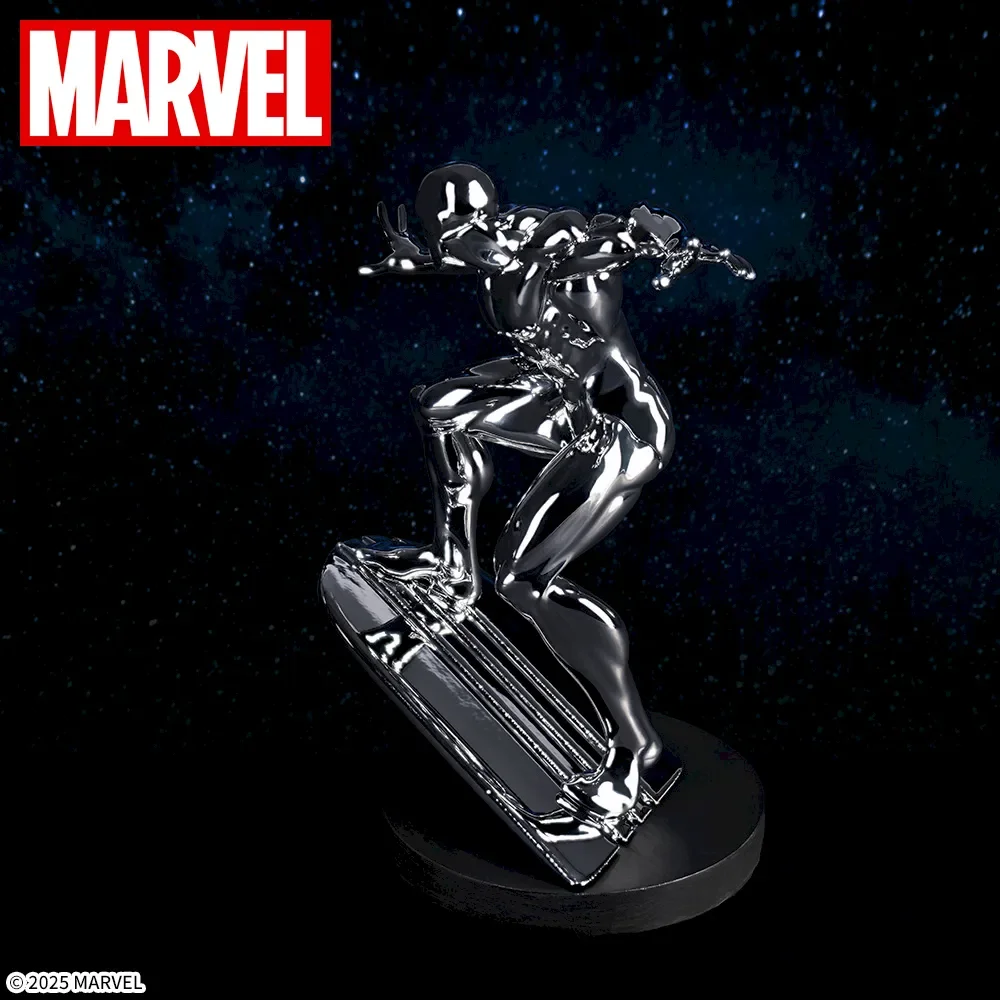 Modelo genuíno original sega ato/corte marvel 7x14cm prata surfista figura modelo colecionável decoração