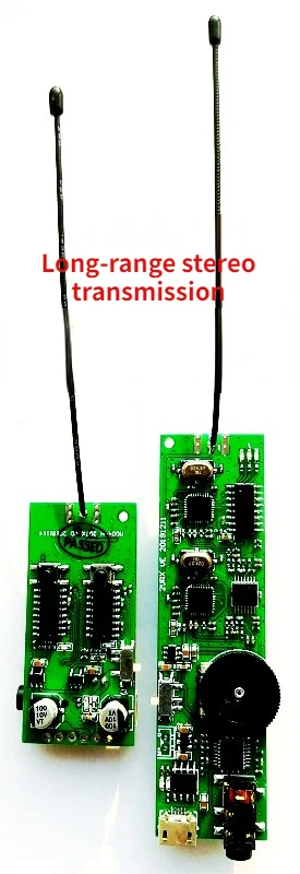 UHF Stereo Wireless Audio Transceiver Module Audio Transmitter Wireless Speaker Module Musical Instrument DIY Artifact