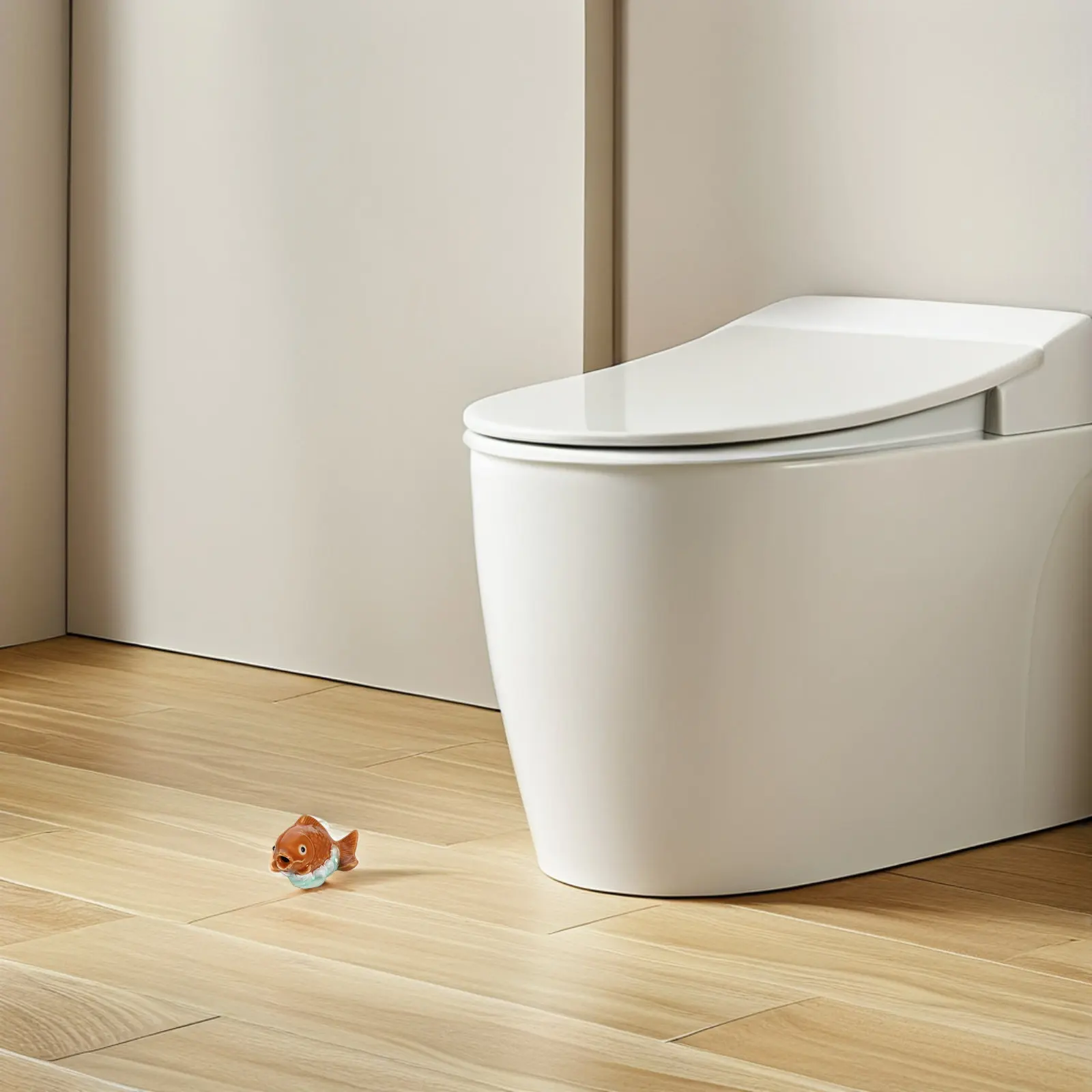 2 Pcs Home Decor Ceramic Toilet Bolt Caps Bathroom Carp Accessories Cute Covers Decorative Shaped