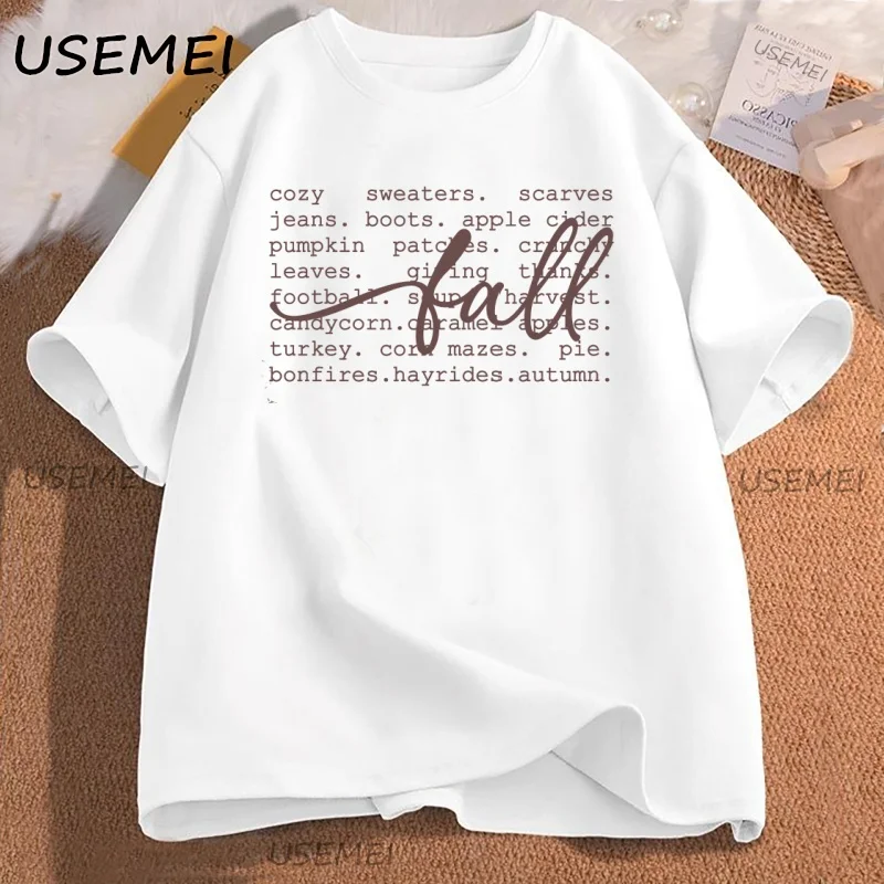 Fall Definition T-shirt Women Cozy Thanksgiving Faith T Shirt Casual Cotton Short Sleeve Round Neck Tshirt Women's Clothing Tees