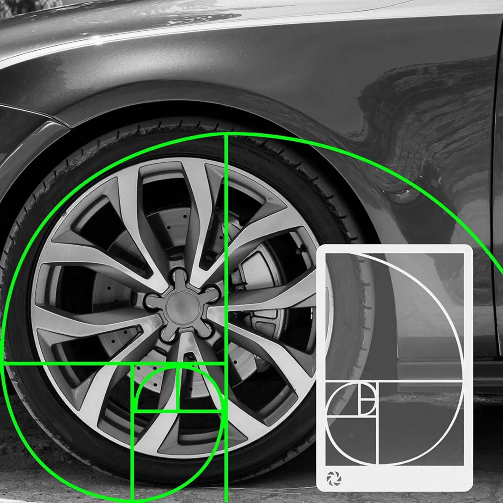 ABUH-6 Pieces Of Viewfinders Fibonacci Composition View Finder Golden Ratio Photo Viewing Positioning Ruler Viewer
