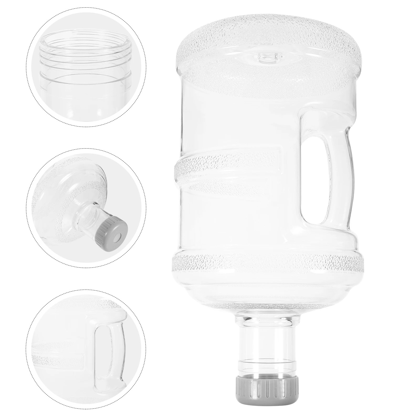 

5L PC Thick Transparent Water Bucket Home Office Portable Storage Jug Reusable Outdoor Camping Hiking Picnic Car Travel Use