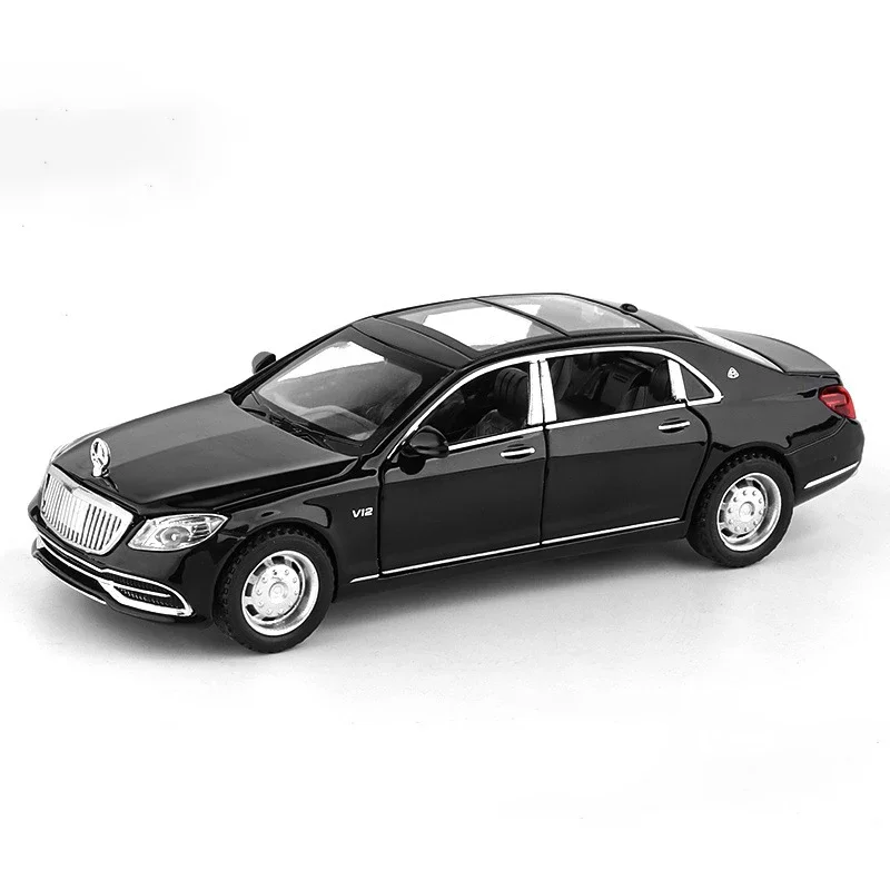 BENS Maybach S650 Car Alloy Model, 1:32, Luxo, Die Cast, Som e Luz, Brinquedo Infantil, Colecionáveis, Presente de Aniversário