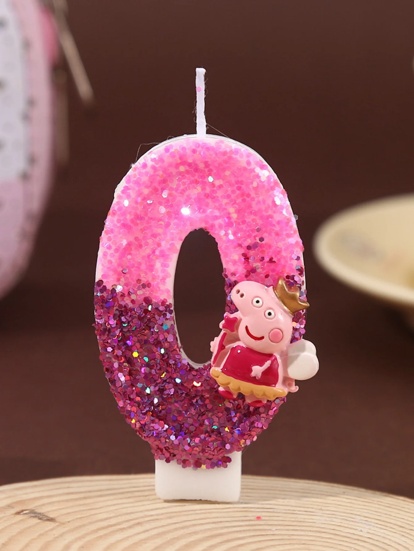 Pink Piglet Peppa Pig Fairy Number Candle, Halloween and Festival Party Decor Gift, Birthday and Anniversary Candle