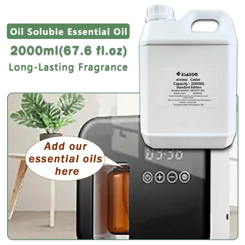 ESAEON Essential Oils - For Aromatherapy Machines, Hotel Two Fluid Fragrance Diffuser Supply Liquid, Cedar - 2000ML (67.6 fl.oz)