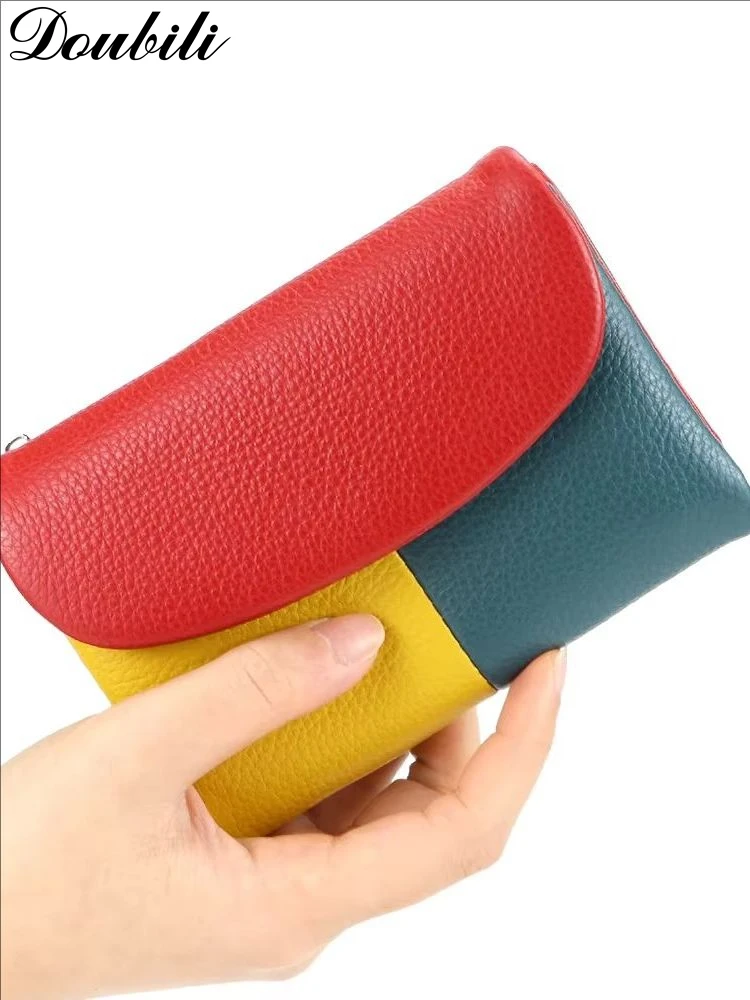 

Leather Long Wallet for women Genuine leather clutch purse real cowskin purse wallet for dress party simple coin purse