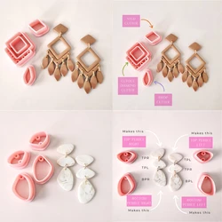 WILLOW CHANDELIER Polymer Clay Cutters Boho Clay Cutters Fringe Aztec Tribal Dangle Earrings Pottery Clay Jewelry Making Tools