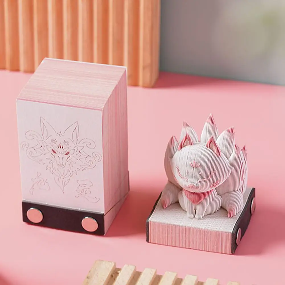 

3D Year Calendar Block Notepad 3D Memo Pad Castle Sticky Note 3D Art Notes Block Office Accessories Birthday Gifts