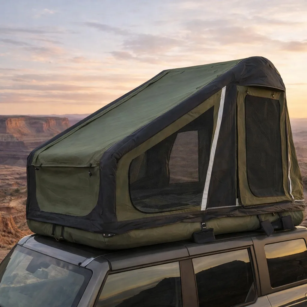 vb-Inflatable Portable RoofTop for 1-3 People, Waterproof Off-road Travel, Car/truck Road Camping, Family Inflatable Roof Tent&