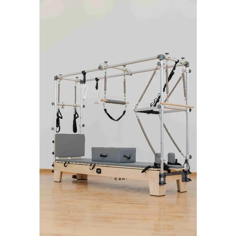 YTTYIN 3 In 1 Trapeze Table & Bed Black Pilates Reformer Durable Portable Adjustable Wood Pilates Studio Equipment