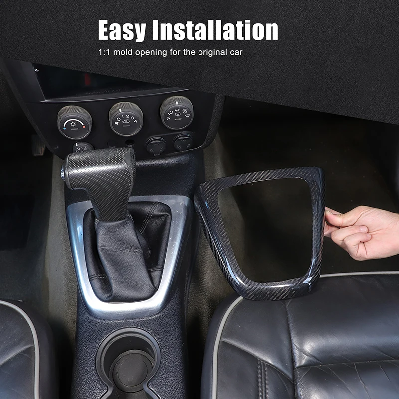 

For Hummer H3 2005-2009 Real carbon fiber Car styling car center control gear frame decoration sticker car interior accessories