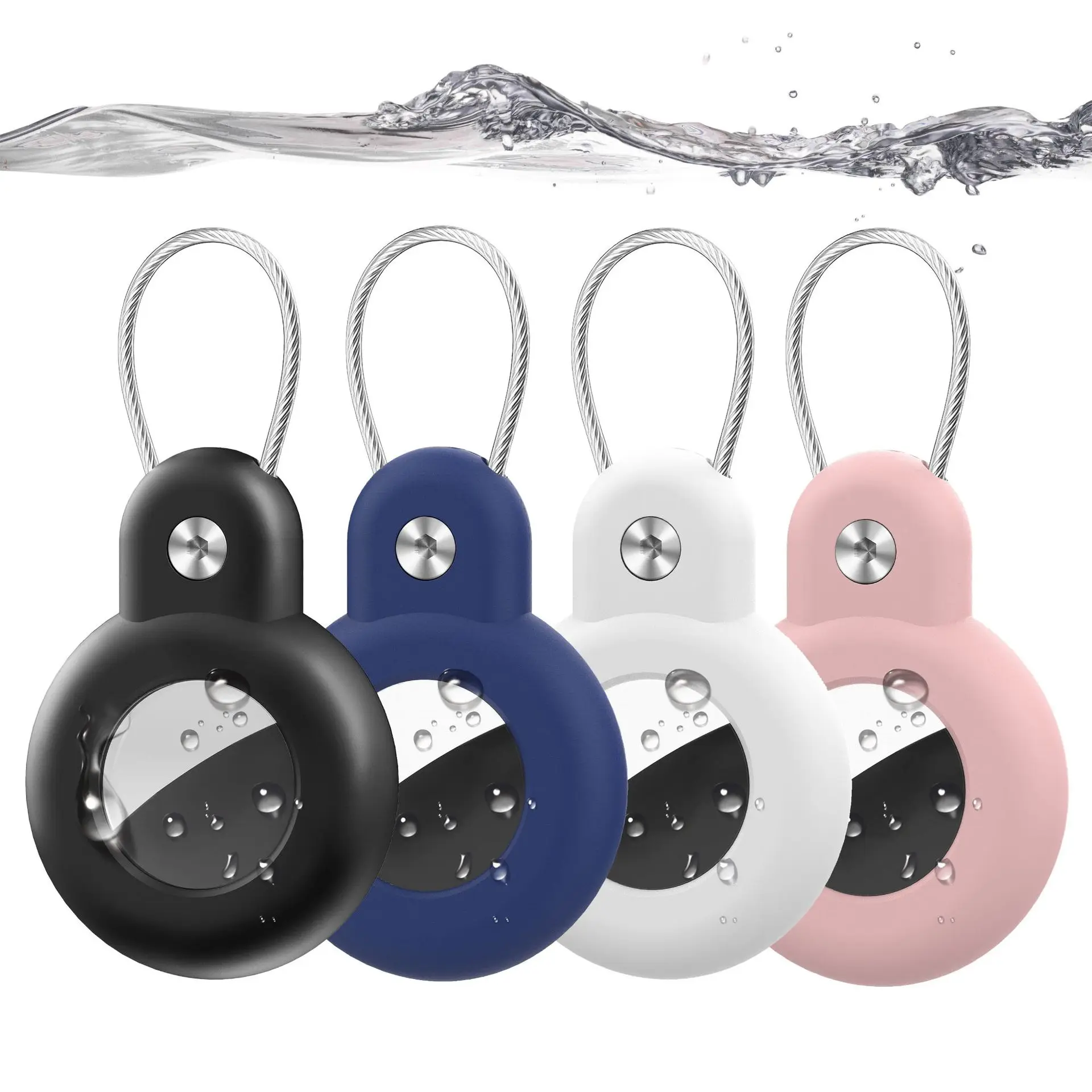 

Держатель Eayburst для Apple AirTag с кабелем, водонепроницаемый брелок для ключей, багажа, ошейника для животных