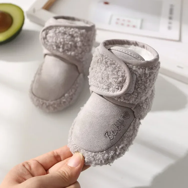 Warm Infant Toddler Crib Snow Boots Soft Comfortable Infant Girls Boys Anti-Slip Socks Slipper Newborn Baby Shoes