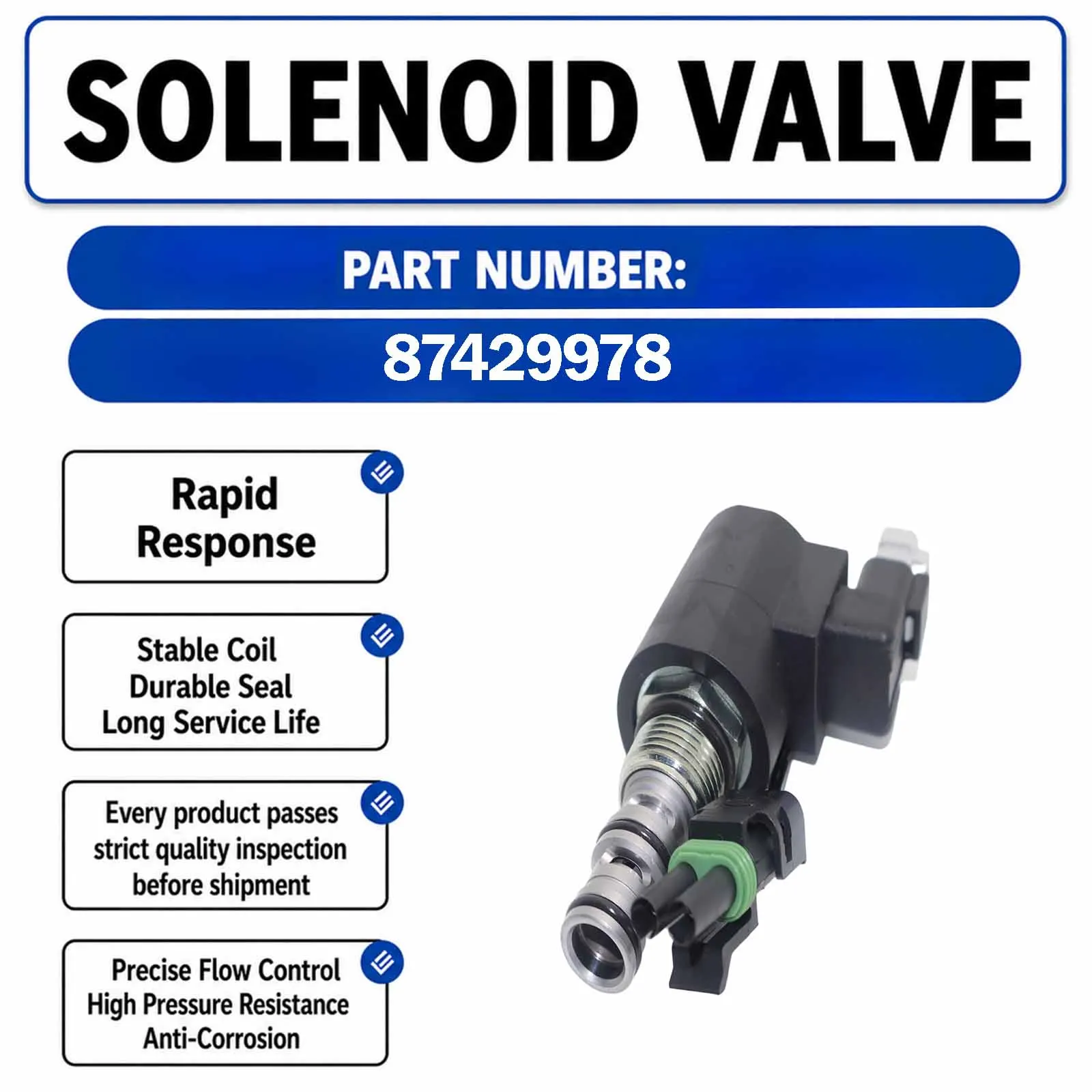 12V Solenoid 11709232 For 580N 580M 590SM 580SM 590SN 580SN 570MXT 586G 588G 586H 588H