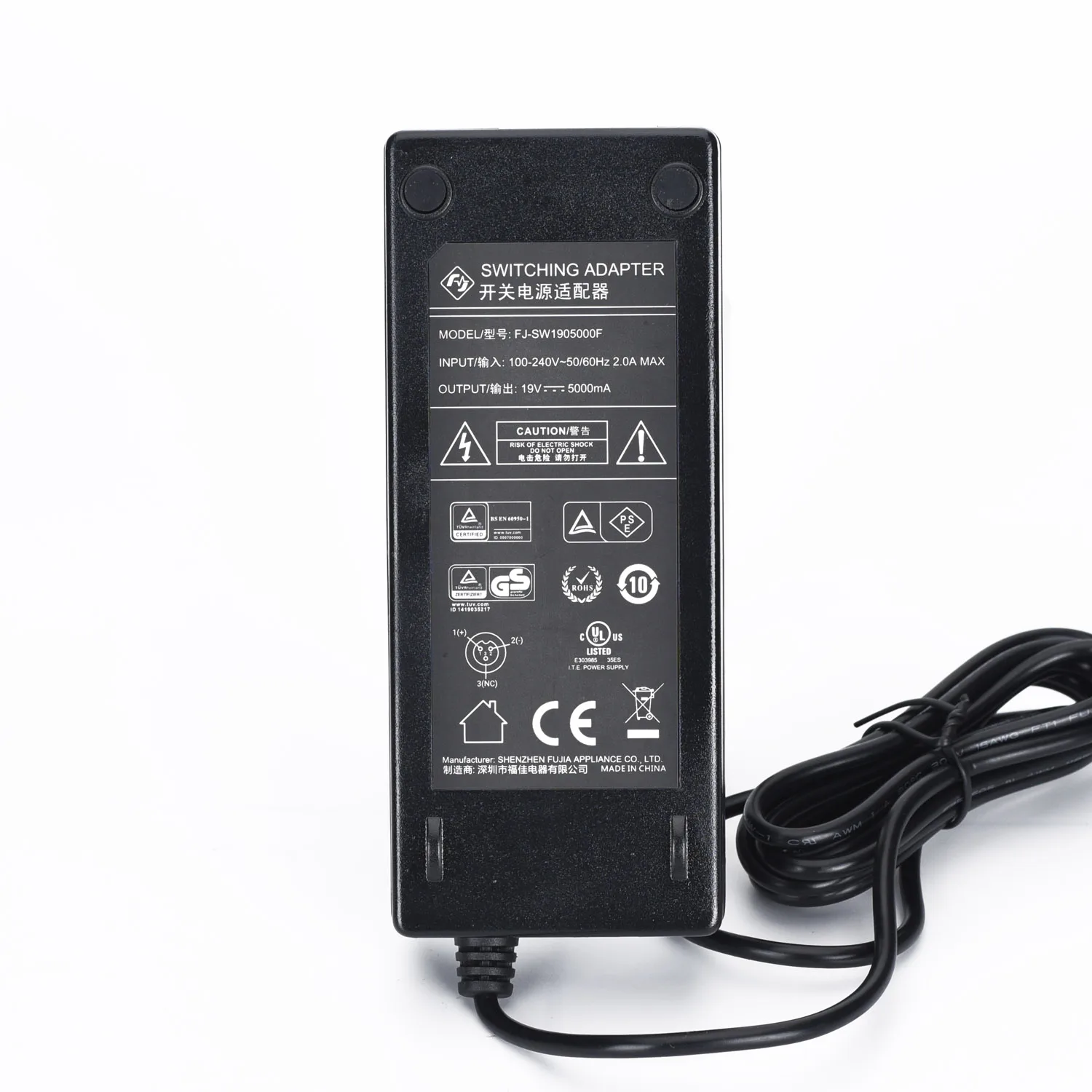 19V 5A Standard Adapter Power Switching Charger DC for Yongnuo LED Video Light YN900 II YN760/ YN1200