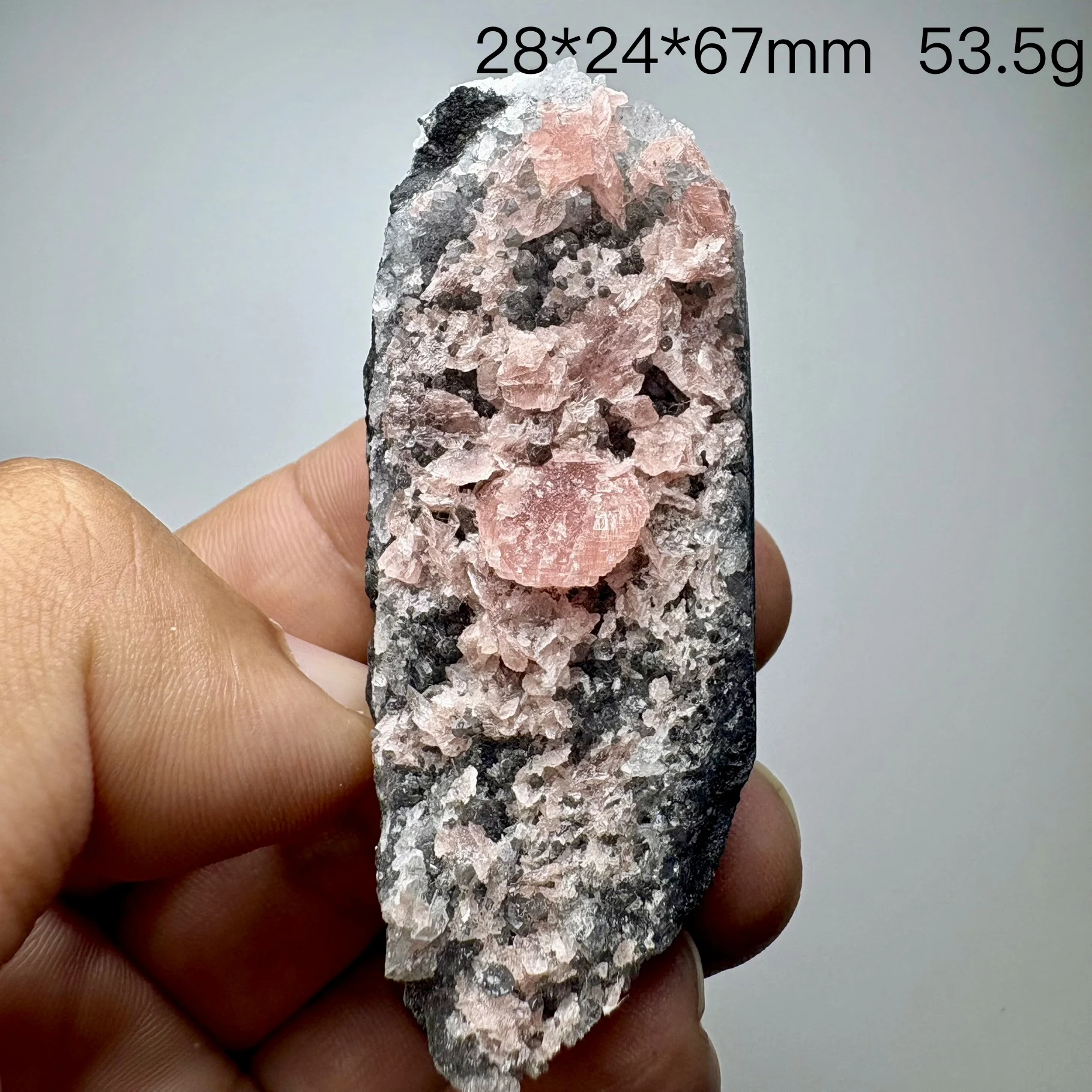 Natural stone, rhodochrosite, crystal cluster mineral specimen, quartz cluster, raw stone decoration, unpolished healing gift