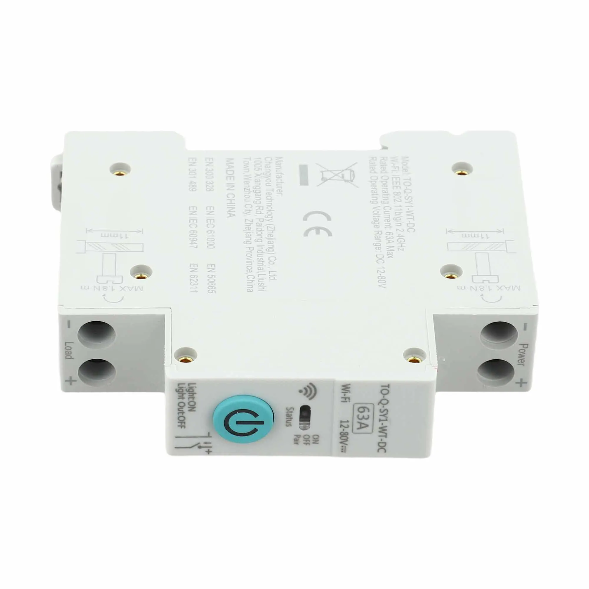 For Tuya DC WIFI Smart Switch 63A 12-80V Wireless Remote Control Circuit Breaker Replacement Parts For Household Devices