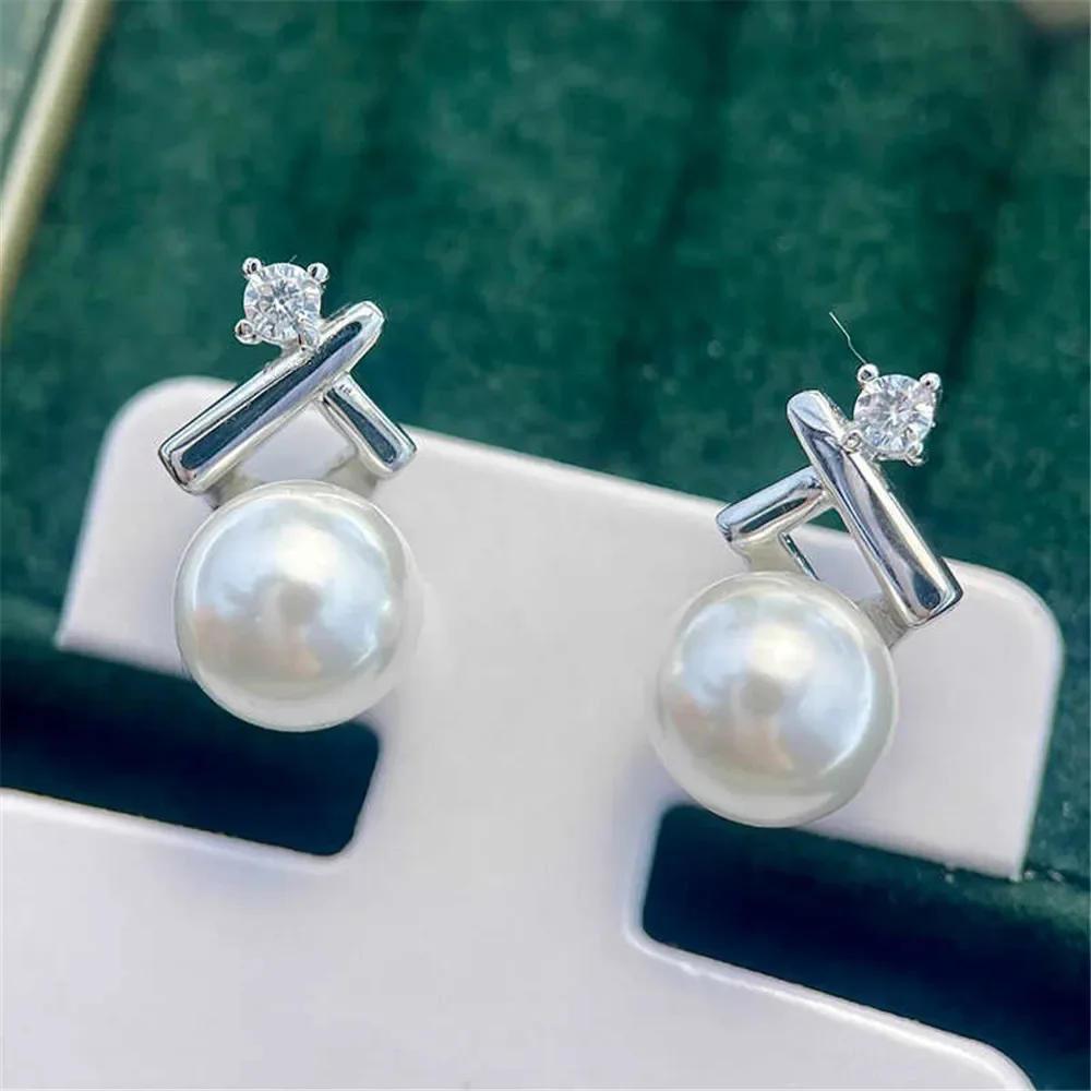 S925 Sterling Silver Pearl Earring Settings DIY Jewelry Making Supplies Blank Earring Posts for Handcrafted Accessories No Pearl