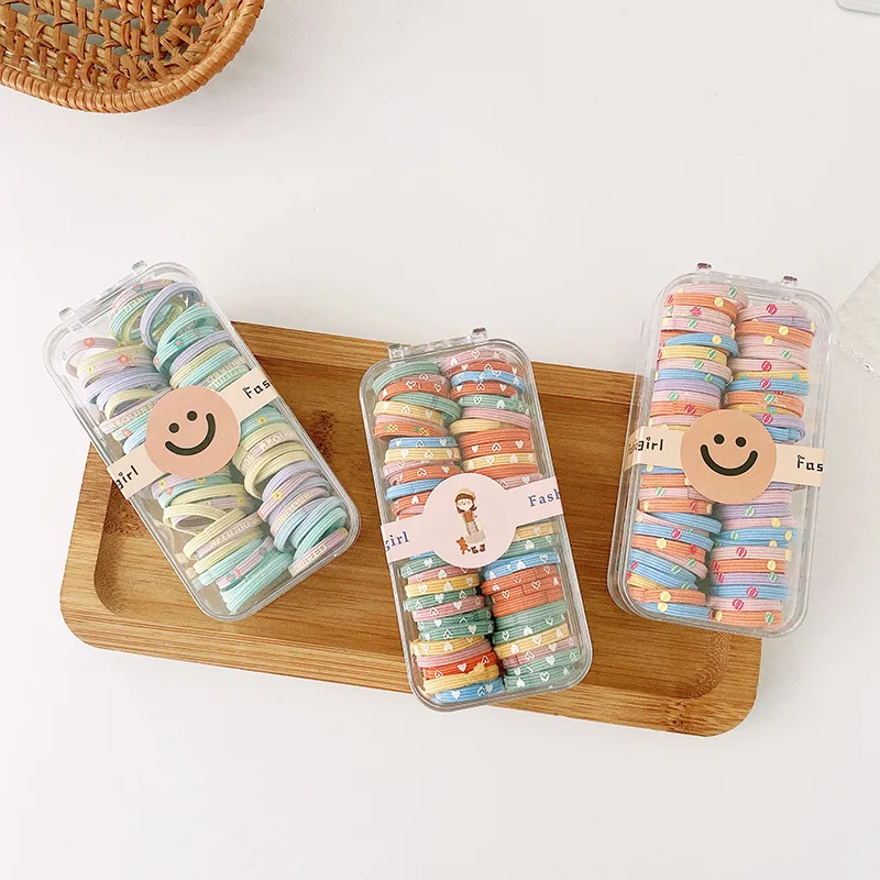 Girls Hair Tie Towel Ring Elastic Rubber Bands High Durable Korean Hair Rope Candy Color Hold Rings Kids Women Hair Accessories