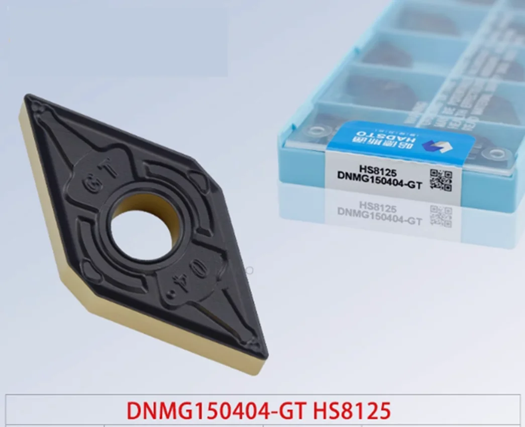 

DNMG150404-GT HS8125 HADSTO CNC carbide inserts Dual color CVD coating Turning inserts For Steel 10pcs/box