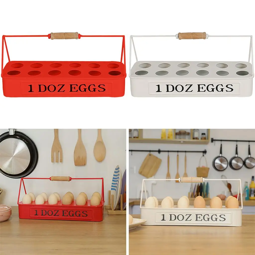 

Household Egg Tray Holds 12 Eggs Holder Rack for Countertop Fridge Storage
