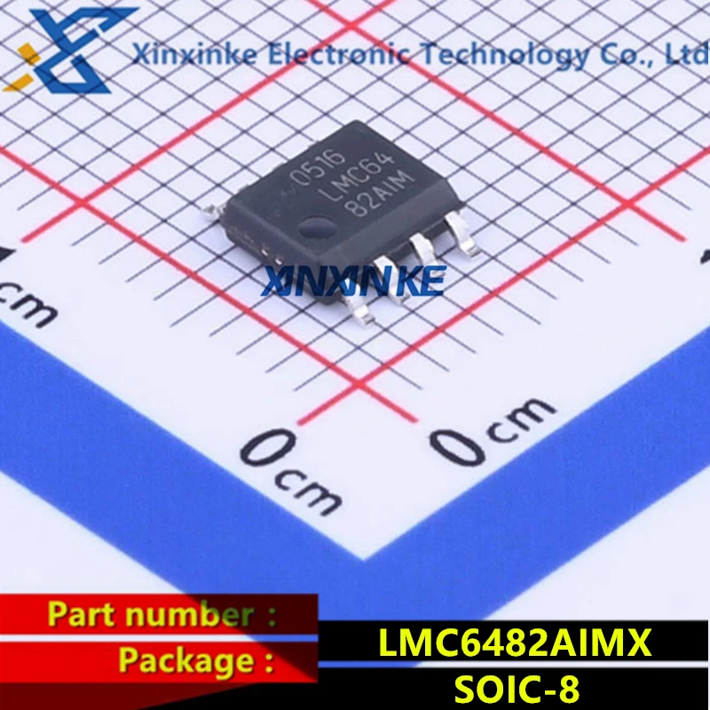 

10PCS LMC6482AIMX LMC6482AIM SOIC-8 Ultra-low Bias Current Precision CMOS Rail-to-Rail Input and Output Dual Operational Amps