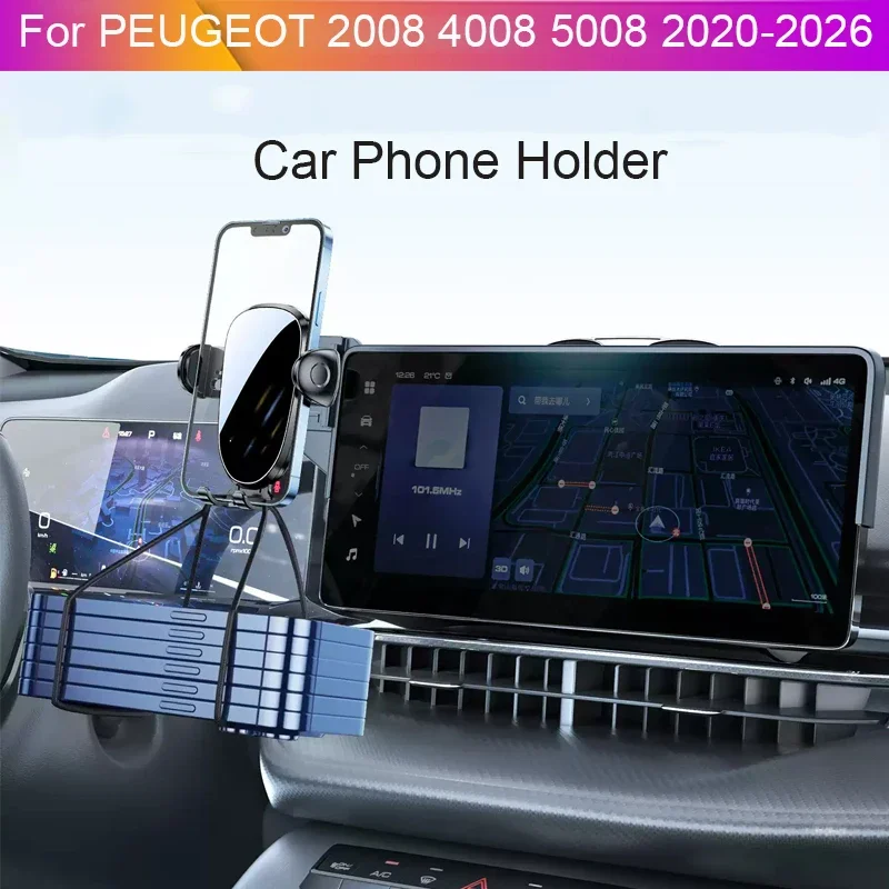 Car GPS Screen Navigation Stand Special Phone Holder Modify Protect Auto Accessories For PEUGEOT 2008 4008 5008 2020-2026