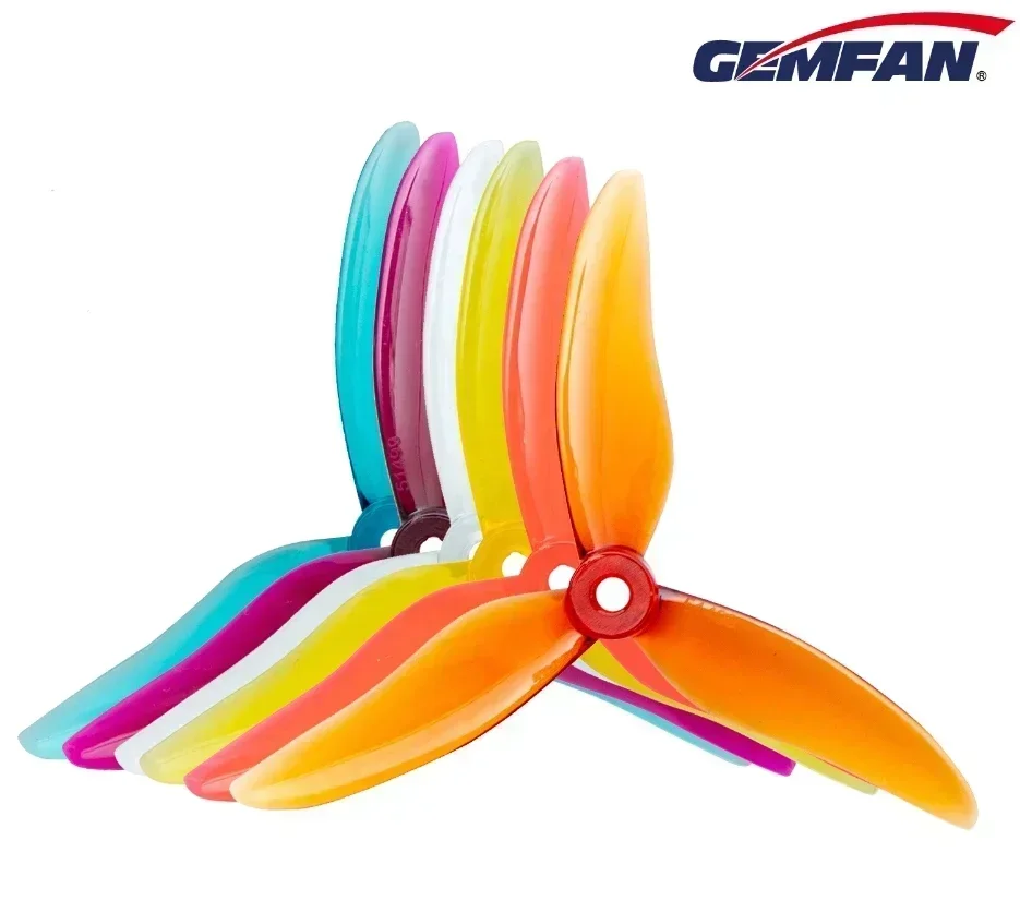 Gemfan Hurricane 51499 5.1x4.99x3 Elica a 3 pale da 5 pollici 2 paia CW/CCW FPV Racing Drone Puntelli per Freestyle ad alta velocità