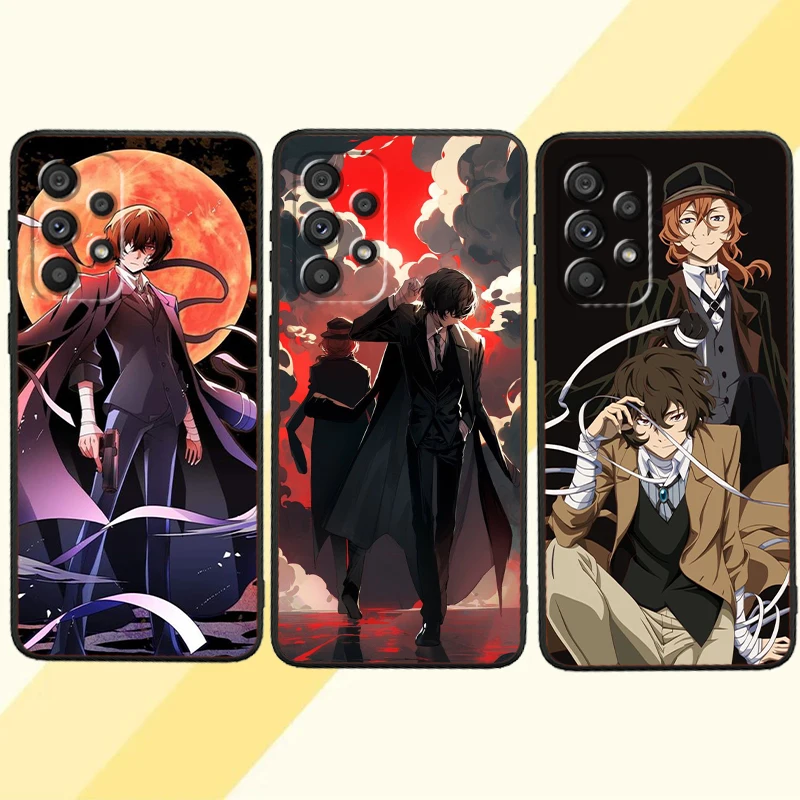 Bungo Stray Dogs For Samsung Note 20 10 Ultra Plus A31 A14 A12 A70 A34 A25 A04 A05 A15 A24 5G Black TPU Phone Case