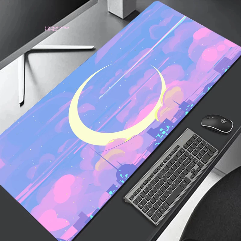 

Computer Mat Big Moon Landscape Mousepad Desk Protector Pad on The Table Pads XXl Mouse Pad Extended Pad Deskmat Office Carpet