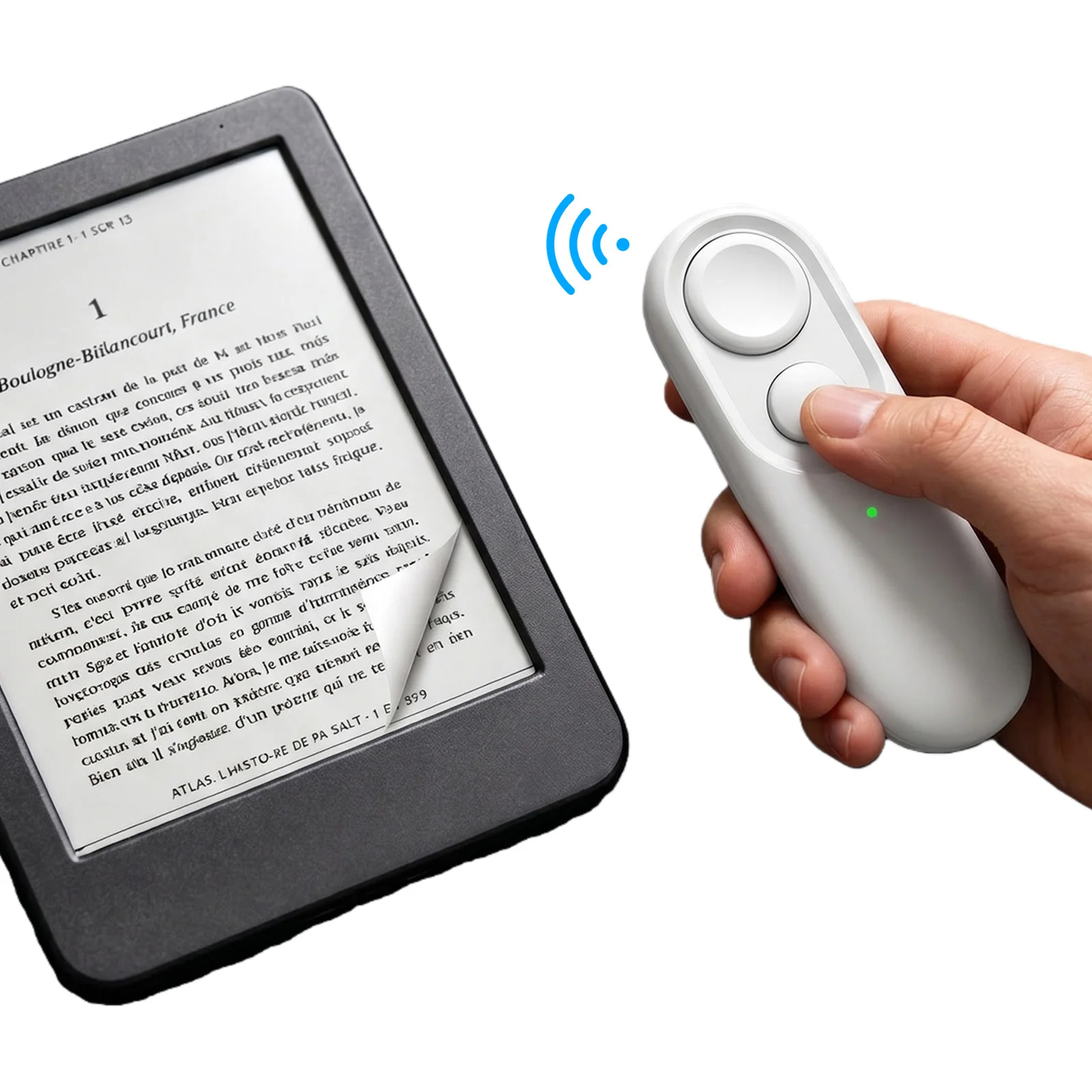 BT5.4 Remote Control Page Turner Lightweight Wireless Page Turn RC Silent Pages Turner Remote Control Clicker for EReaders