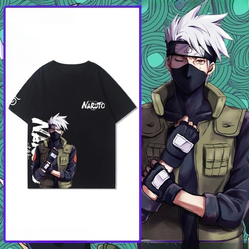 

Uchiha Sasuke Uzumaki Naruto T Shirt ‌‌Sasuke Kakashi T Shirt Anime Summer Cotton Men Women Tee Streetwear Casual High Quality