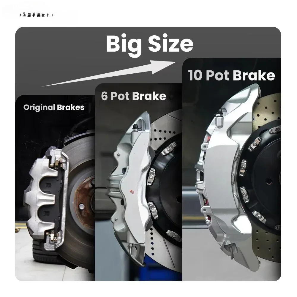 TEI 10 Piston One-piece Caliper S-X BBK 400mm/420mm/440mm Rotor Modified Brake Caliper Kit for Range Rover