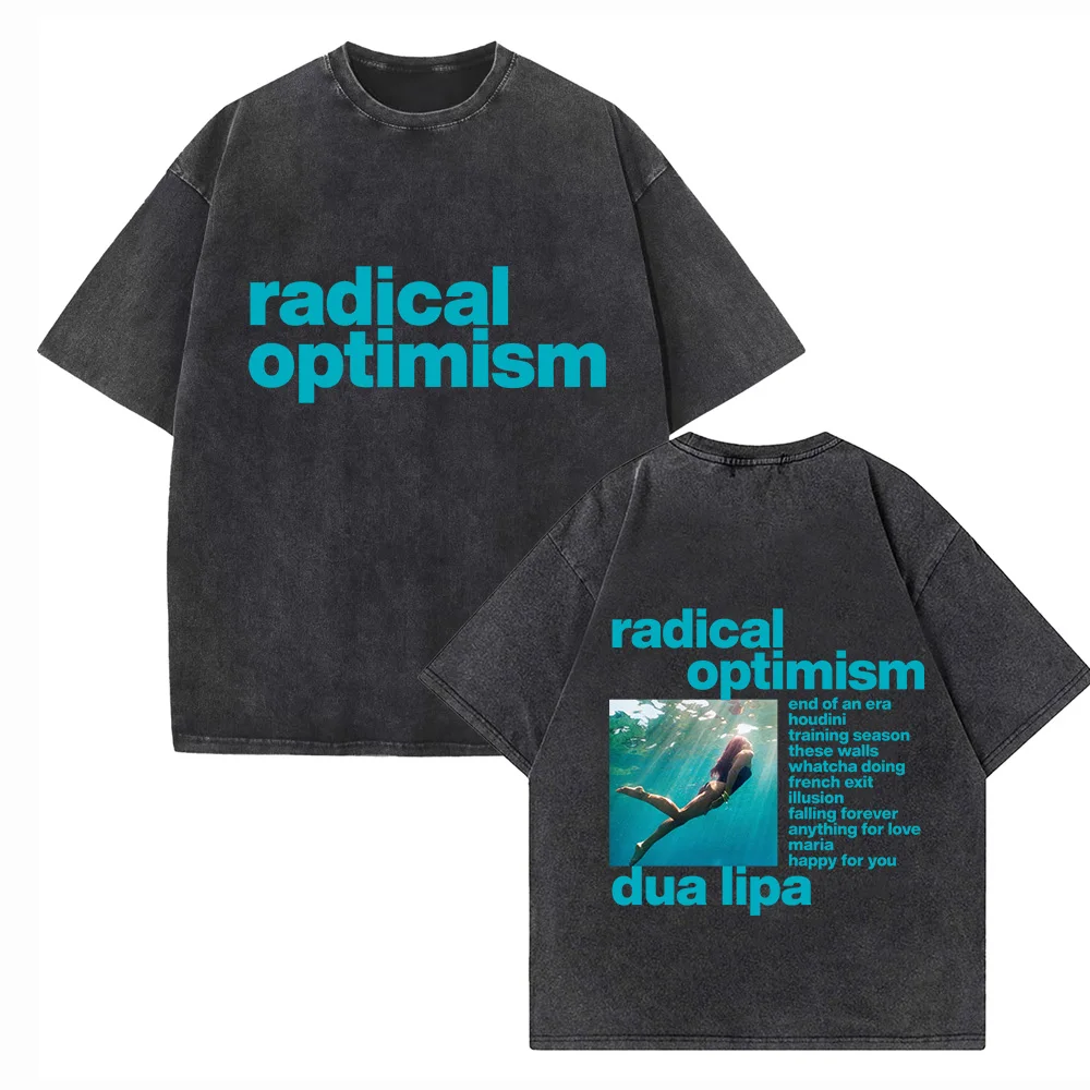 Dua-Lipa Radical Optimism 2024 Shirts Harajuku Hip Hop Streetwear Cotton Vintage T-Shirts