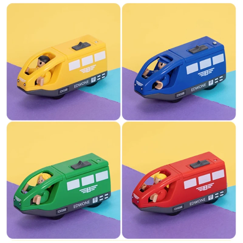 

The Electric Train Is Compatible With Various Wooden Track Trains, Magnetic Power Head, Wooden Track Children's Toys W02